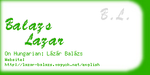 balazs lazar business card
